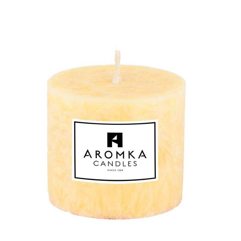 Přírodní vonná svíčka palmová - AROMKA - Válec, průměr 5,4 cm, výška 5 cm Vůně: Bez vůně