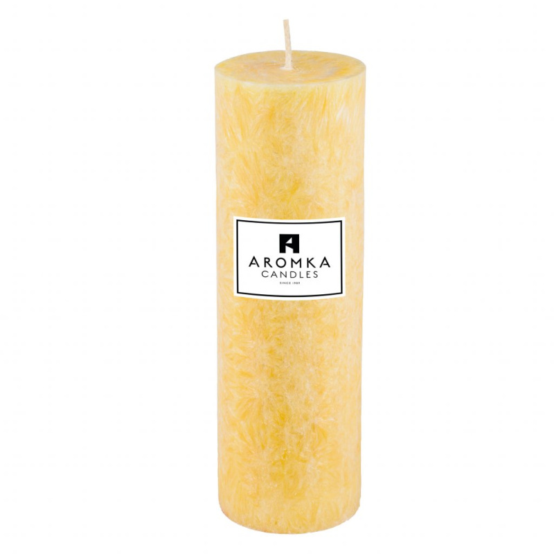 Přírodní vonná svíčka palmová - AROMKA - Válec, průměr 6,4 cm, výška 19,5 cm Vůně: Bez vůně