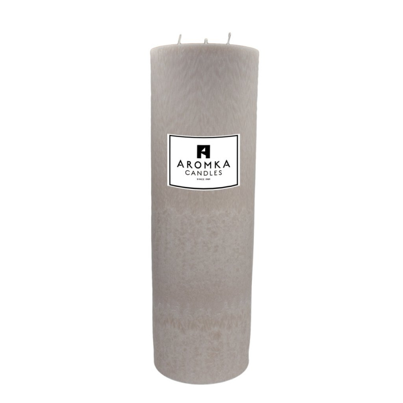 Přírodní vonná svíčka palmová - AROMKA - Válec, 3 knoty, průměr 11,4 cm, výška 36 cm - Vanilka