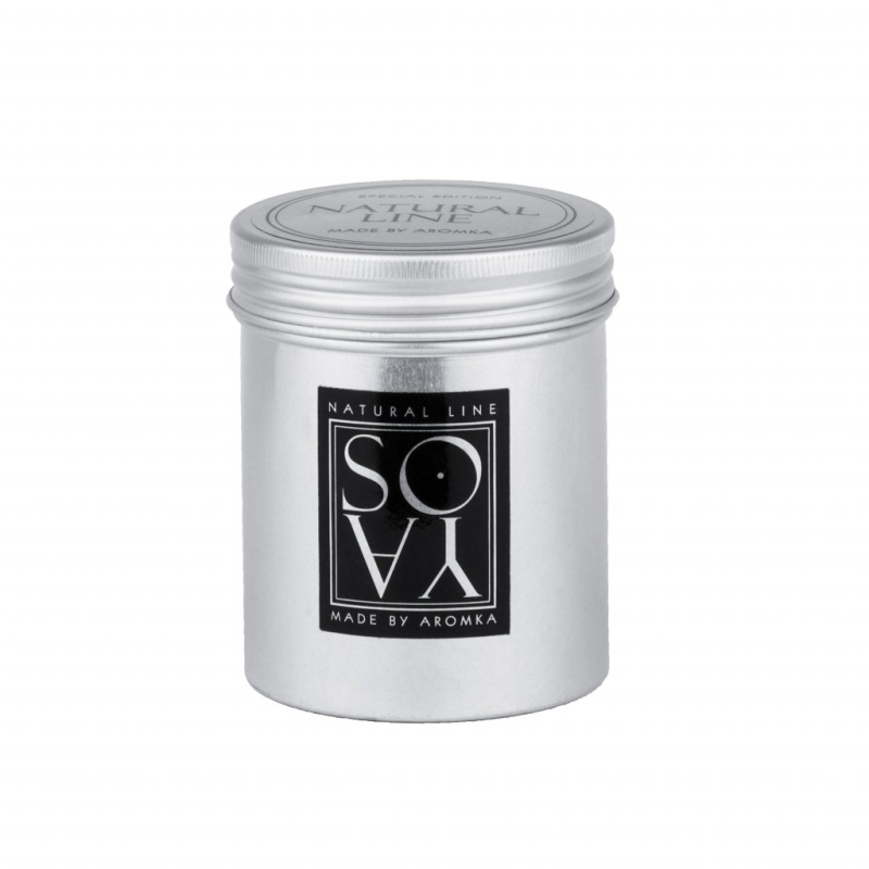 Přírodní vonná svíčka sójová - AROMKA - Plechovka s víkem, 80 ml Vůně: Brazilská Papaya