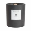 Přírodní vonná svíčka sójová - AROMKA - Limitovaná edice - Dřevěný knot - BLACK, 300 ml - Santalové Dřevo