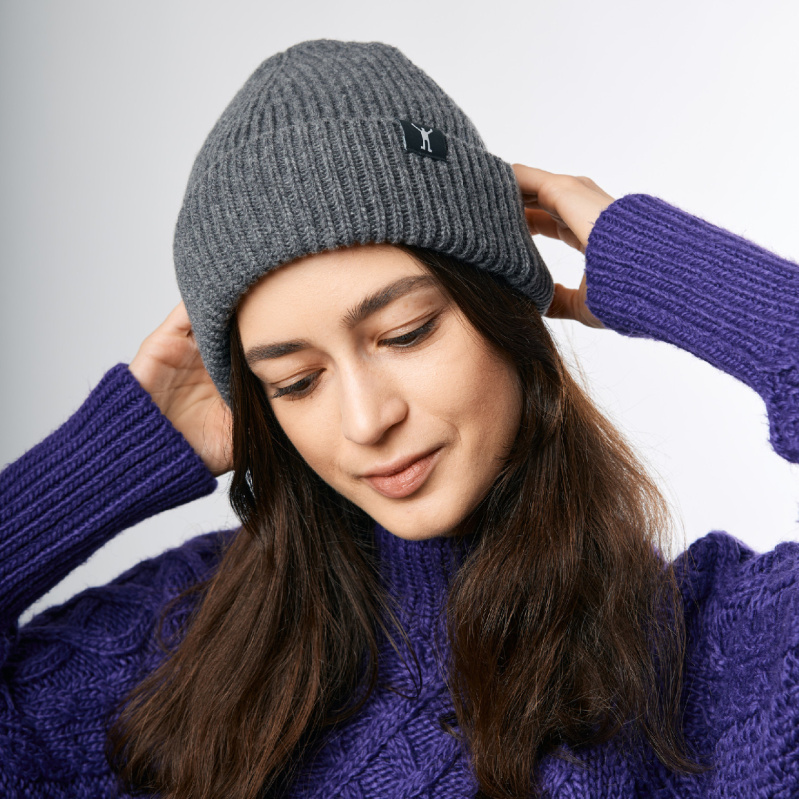 Merino beanie NORTHMAN 1:1 šedá Barva: tmavě šedá