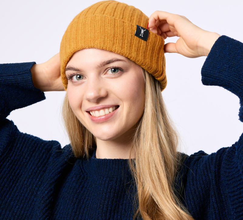 Merino beanie NORTHMAN 2:2 žlutá Barva: žlutá