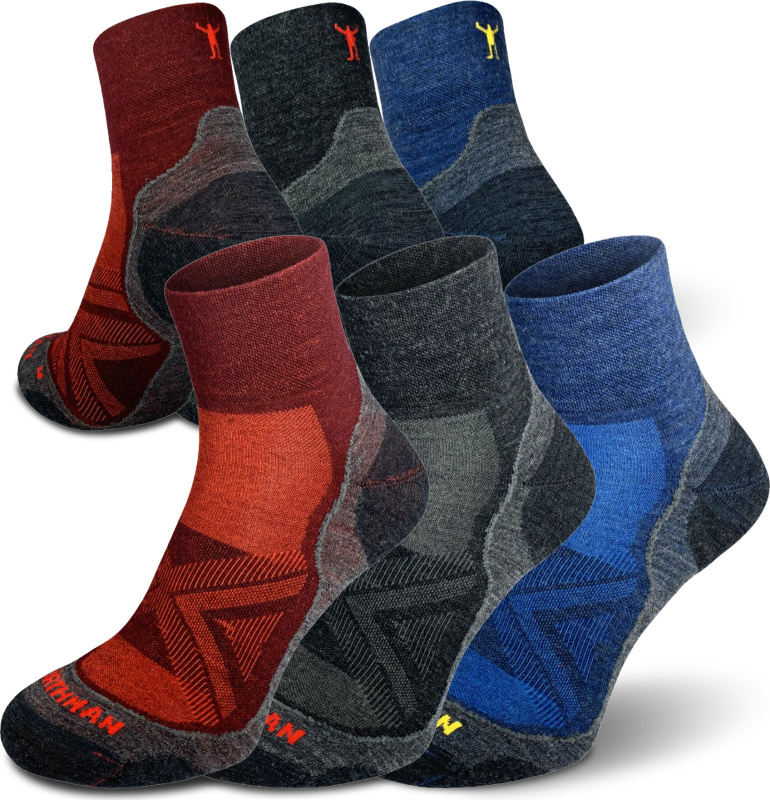 Běžecké merino ponožky NORTHMAN PRO Mid 3-pack barevný mix Velikost: 45-47