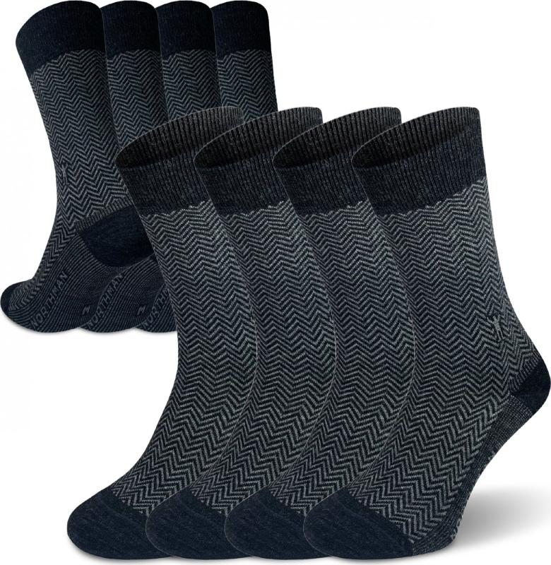 Ponožky merino NORTHMAN Hamar 4-pack tmavě šedé Velikost: 39-41