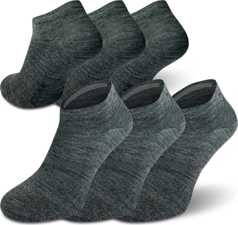 Letní merino ponožky NORTHMAN 3-pack tmavě šedé Velikost: 48-50