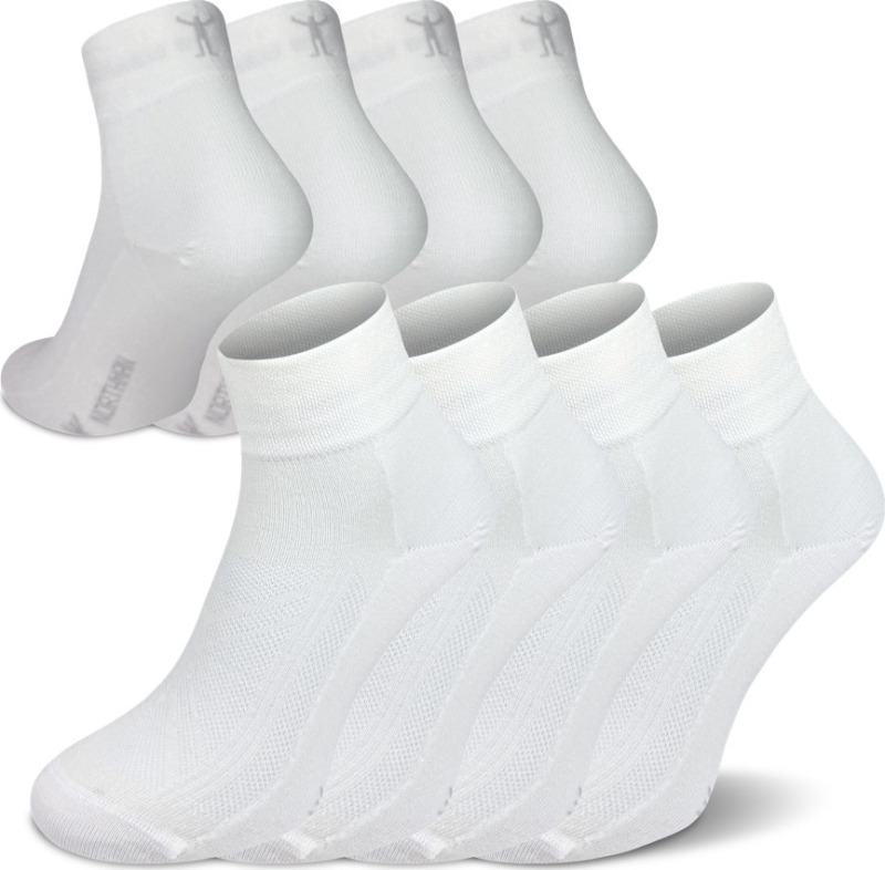 Letní merino ponožky NORTHMAN Gob Mid 4-pack bílá Velikost: 48-50