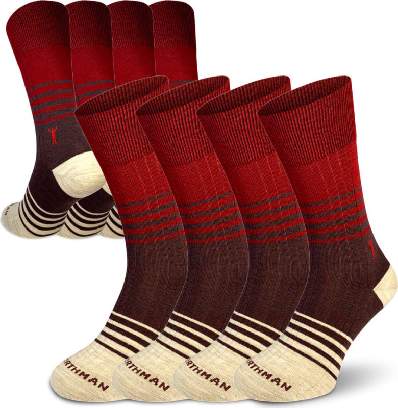 Ponožky merino NORTHMAN Trojan2 4-pack červené Velikost: 39-41