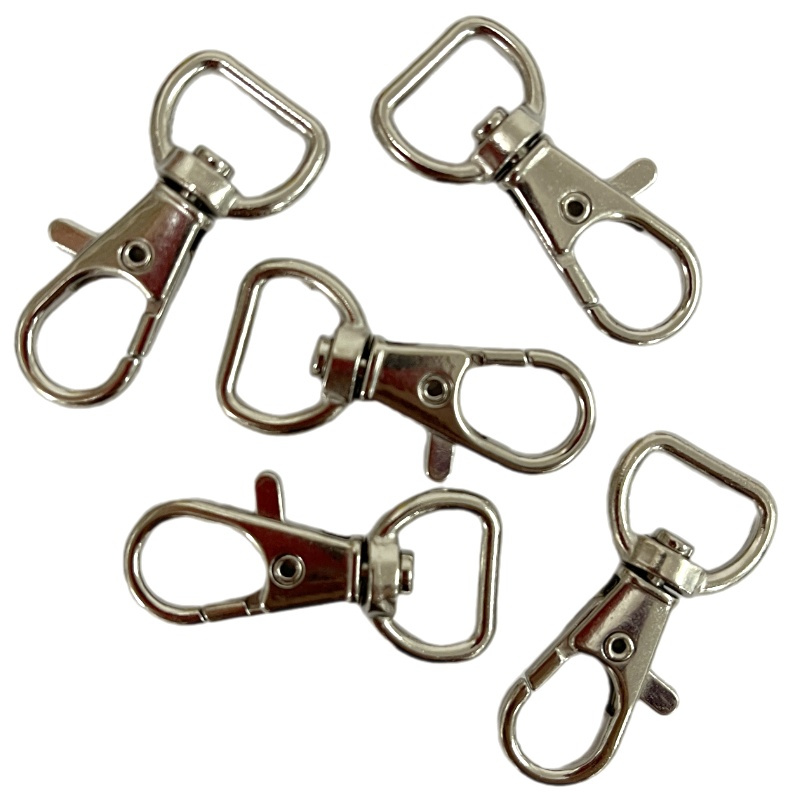 Kovová karabina otočná 40×18mm nikl (5ks)