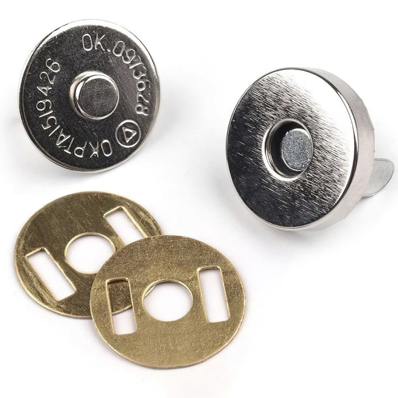 Stoklasa zapínání na kabelku 060590 průměr 15mm, magnetické, nikl, kov, 1 pár