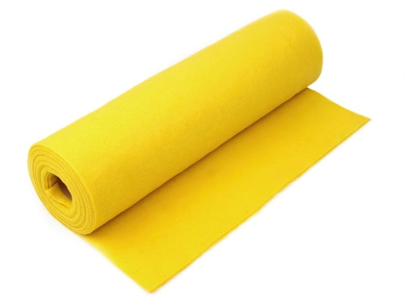 Stoklasa Filc / plsť 730123/03 jednobarevný, žlutý, š. 41cm, 215g/m2, tloušťka 1-1,4mm (látka v metráži)