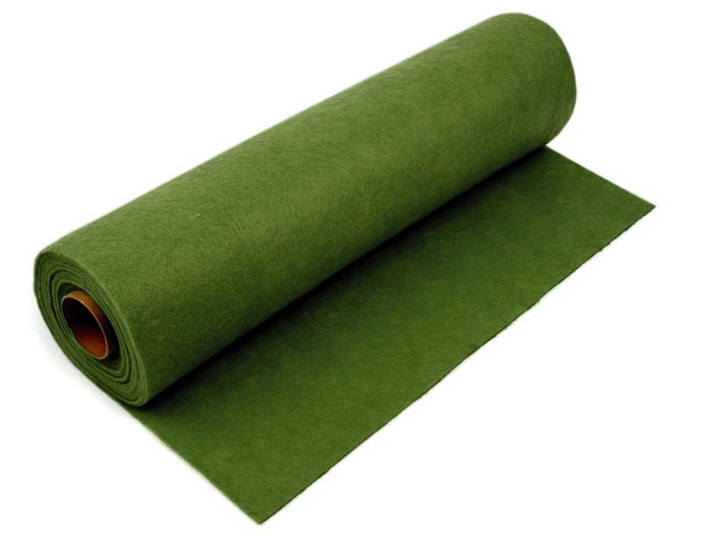 Stoklasa Filc / plsť 730123/06 jednobarevný, zelený khaki, š. 41cm, 215g/m2, tloušťka 1-1,4mm (látka v metráži)