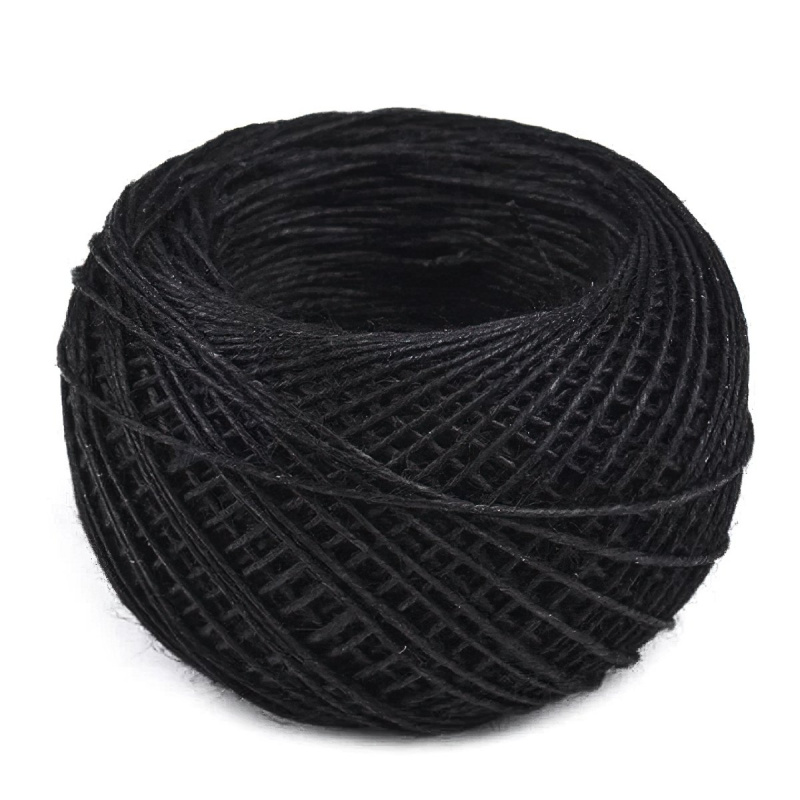 Barkonie Univerzální šicí nit kovářská 240142/9005 lněná, černá, návin 50m, plastové pouzdro