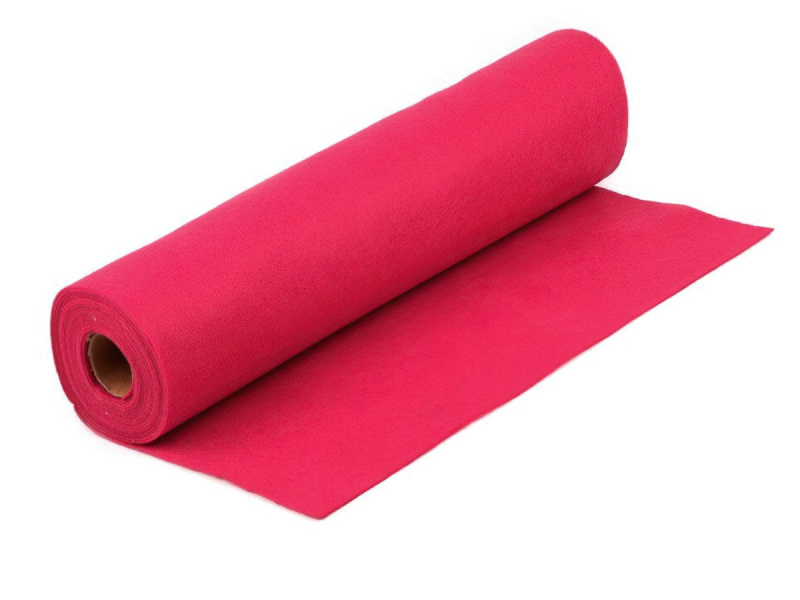 Stoklasa Filc / plsť 730123/13 jednobarevný, malinově růžový, š. 41cm, 215g/m2, tloušťka 1-1,4mm (látka v metráži)
