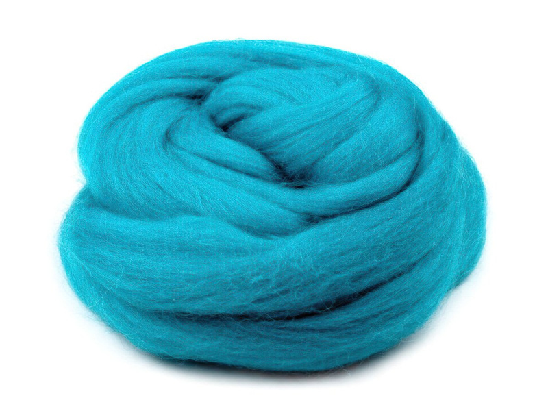 InBIO Vlna na plstění / ovčí rouno česané, 730340/16 20g, tmavě tyrkysová