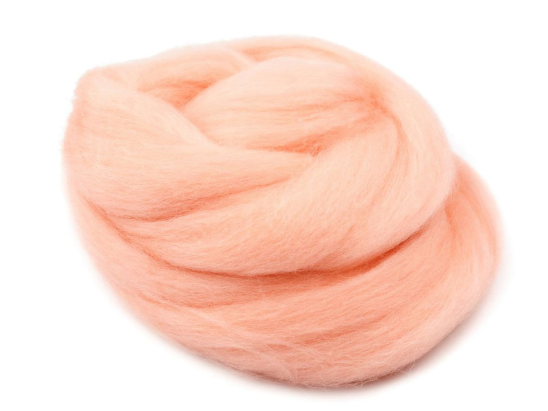 InBIO Vlna na plstění / ovčí rouno česané, 730340/6 20g, meruňková