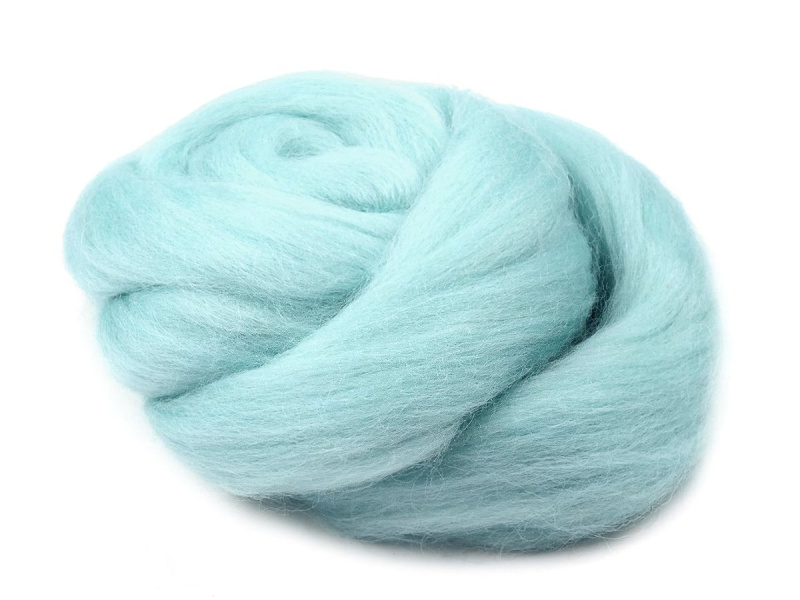 InBIO Vlna na plstění / ovčí rouno česané, 730340/17 20g, světle tyrkysová