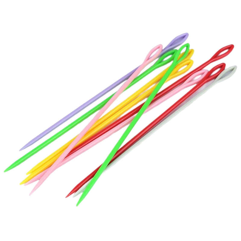 Plastová jehla s velkým okem sada 15cm (10ks)