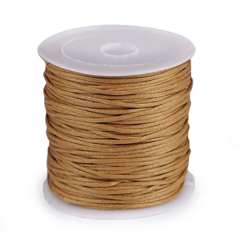 Voskovaná bavlněná šňůrka hořčicová (25m)