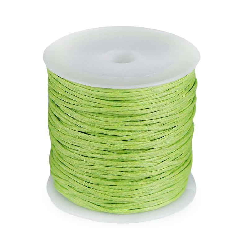 Voskovaná bavlněná šňůrka světle zelená (25m)