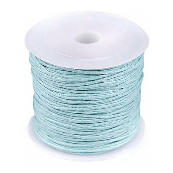 Voskovaná bavlněná šňůrka modrá pomněnková (25m)