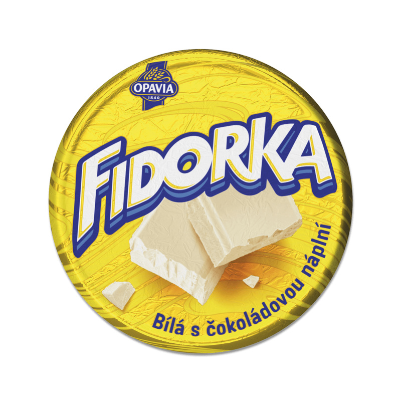 Opavia Fidorka - bílá s čokoládou, 30 g