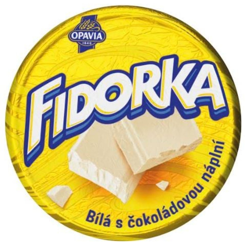 Opavia Fidorka - bílá s čokoládou, 30 g