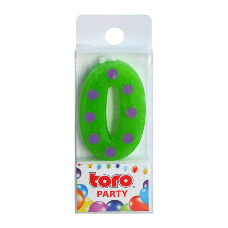 Toro Party zapichovací ČÍSLICE 0 3x4,5x0,9cm 263833