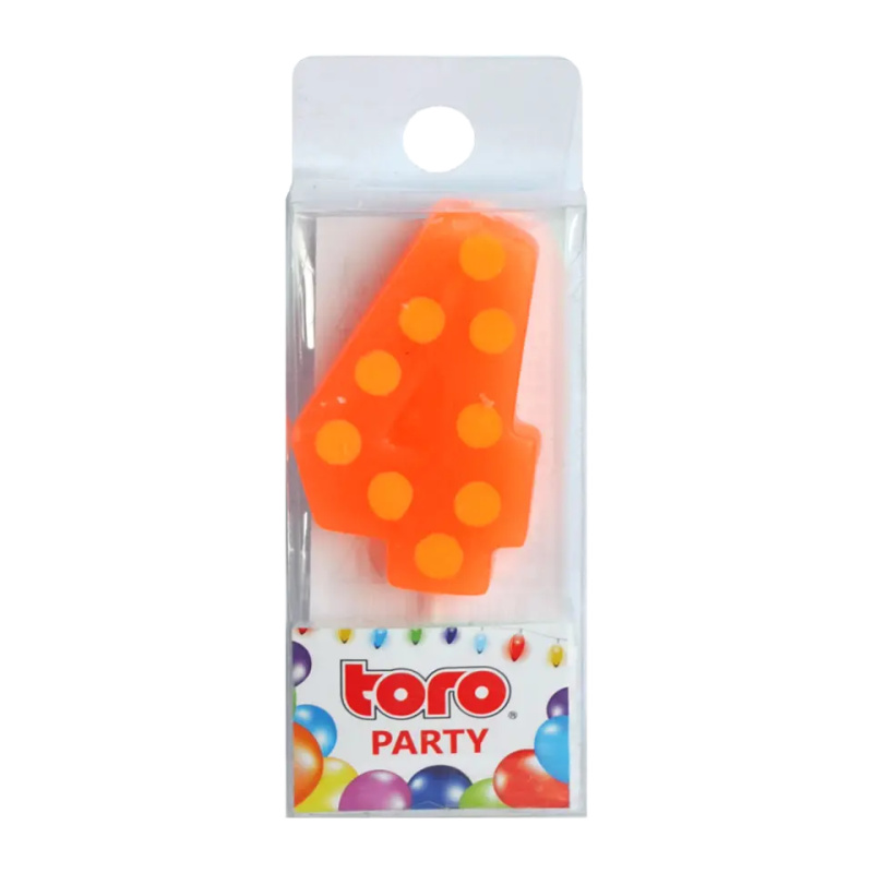 Toro Party zapichovací ČÍSLICE 4 3x4,5x0,9cm 263836