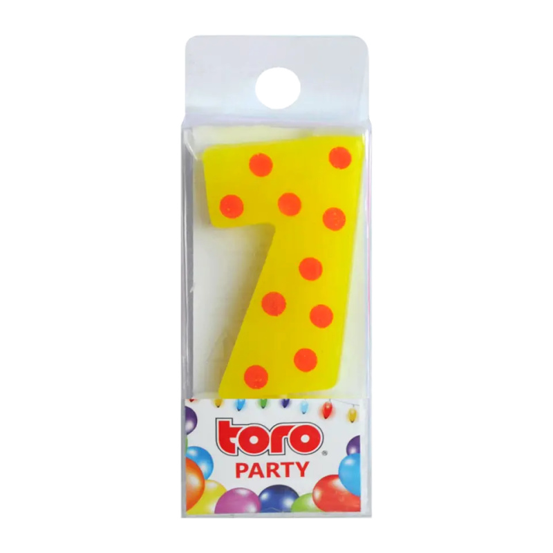 Toro Party zapichovací ČÍSLICE 7 3x4,5x0,9cm 263839