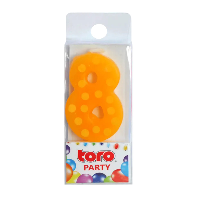 Toro Party zapichovací ČÍSLICE 8 3x4,5x0,9cm 263840