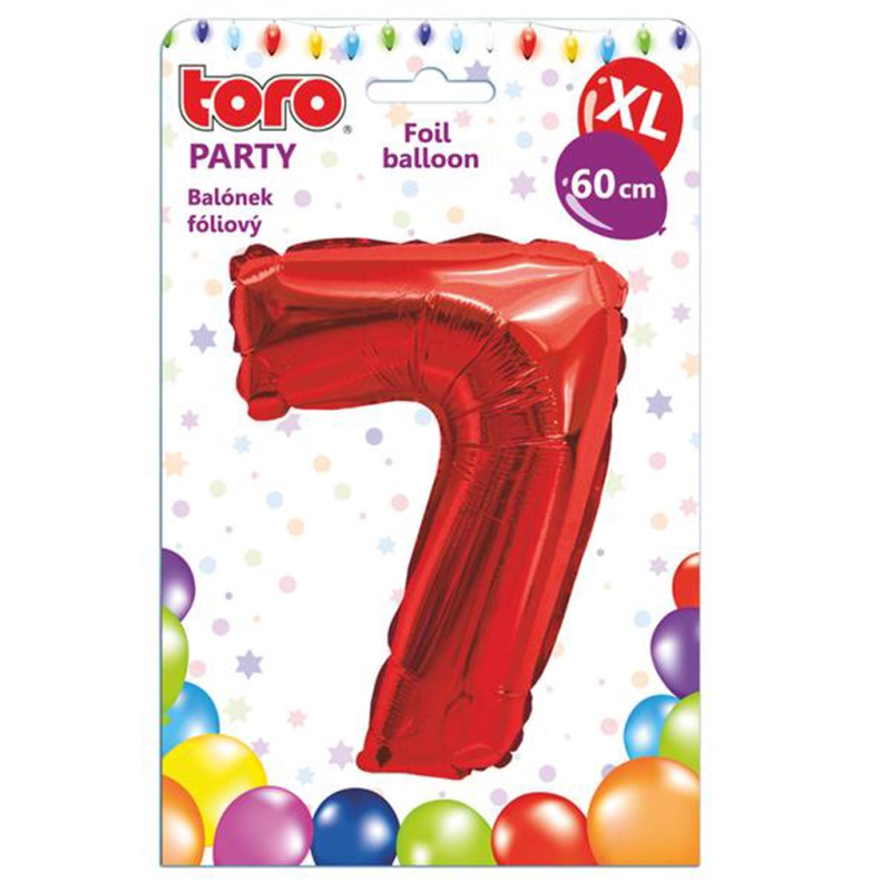 TORO Balónek fóliový XL číslice 7 60 cm