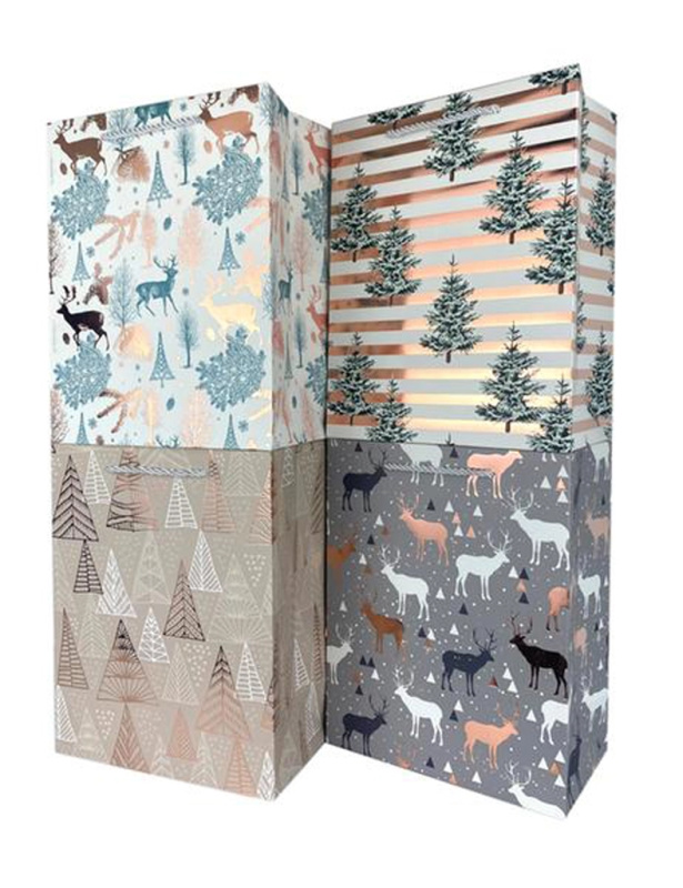 Papírová dárková taška TORO 40x30x12cm MIX vánoční