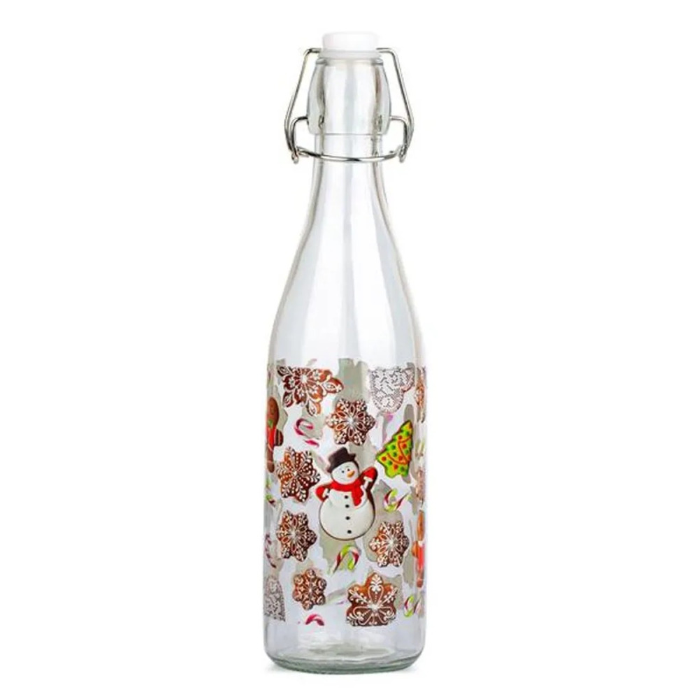 Toro Skleněná láhev s patentním uzávěrem Perníčky, 260 ml