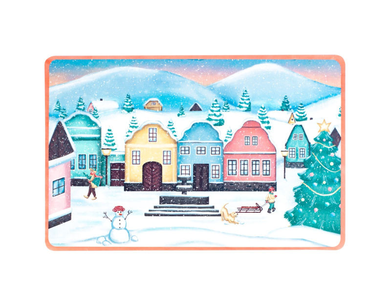 Toro Plastové prostírání Vánoční vesnička 44 x 28,5 cm 1 ks