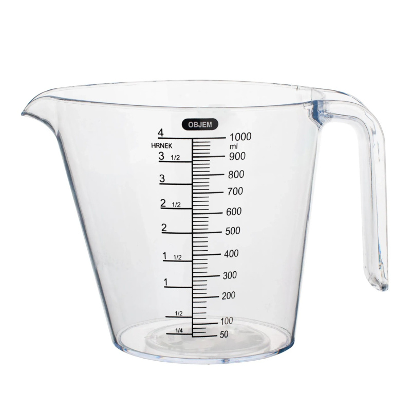 Toro Plastová kuchyňská odměrka s výlevkou 1 l, 19,5 x 11,5 x 13,3 cm