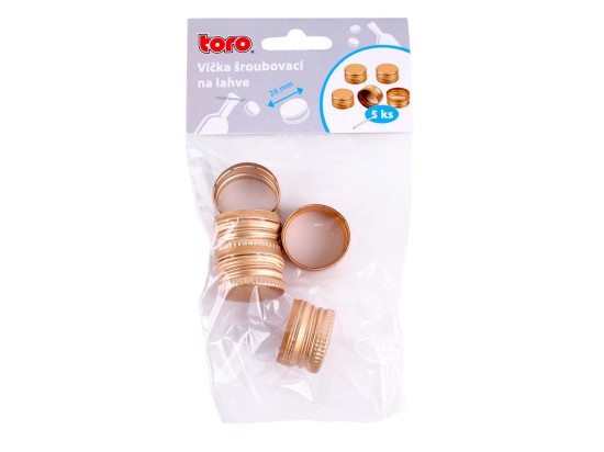 Toro Šroubovací víčka na láhve pr. 28 mm, 5 ks