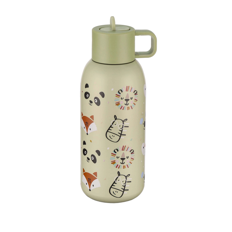 Termoska 350 ml zelená se zvířecím motivem