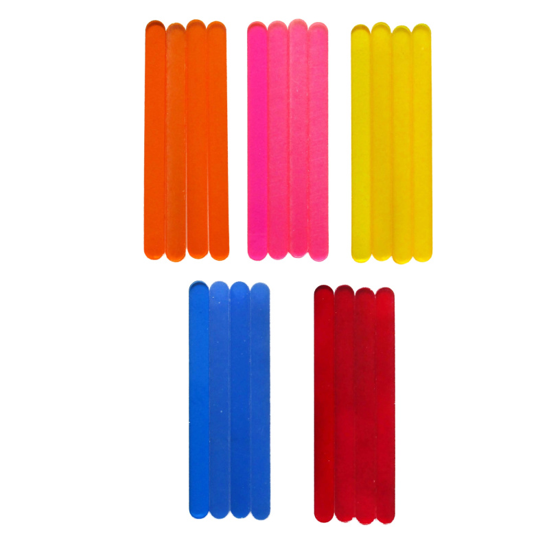 Dřevěné tyčinky na nanuky, 20 ks, mix 5 barev, 11,5 × 1 cm