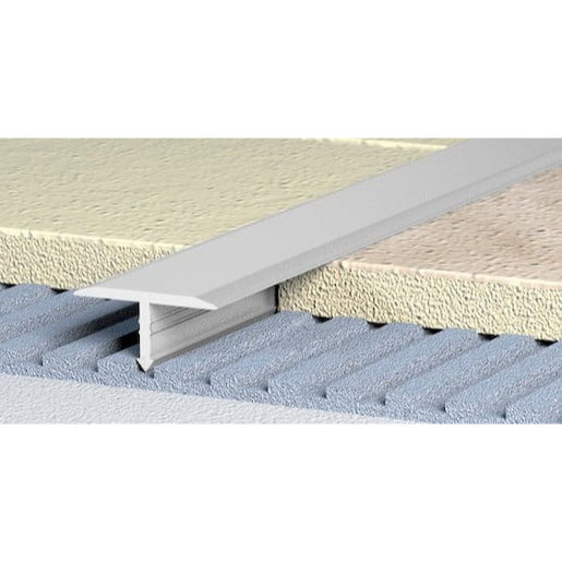 Lišta dělící "T" Havos hliník, hliník, délka 250 cm, výška hrany 10 mm, ALT14250