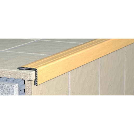 Schodová hrana schodová Havos dřev.ořech, hliník, délka 270 cm, výška hrany 9 mm, ALSHOR9270