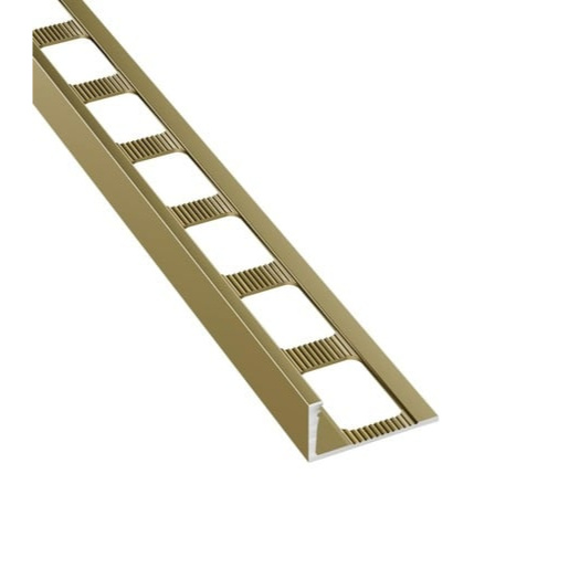 Lišta ukončovací "L" Havos zlatý, hliník elox, délka 250 cm, výška hrany 12,5 mm, ALEZ12250