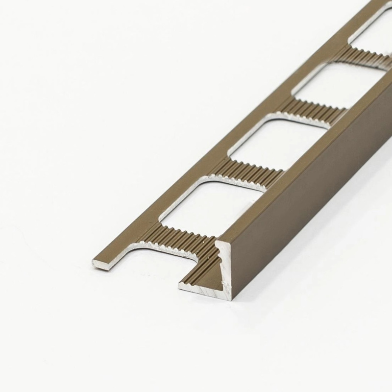 Ukončovací profil typu L, hliník elox champagne, 8 mm/2,5 m