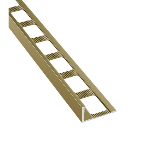 Lišta ukončovací "L" Havos zlatý, hliník elox, délka 250 cm, výška hrany 11 mm, ALEZ11250