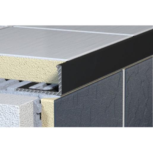 Lišta ukončovací "L" Havos černá, hliník komaxit, délka 250 cm, výška hrany 12,5 mm, ALKMC12250