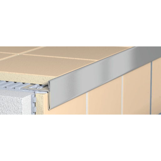 Lišta schodová Havos, nerez, délka 250 cm, výška hrany 11 mm, OSPNRZK1011250