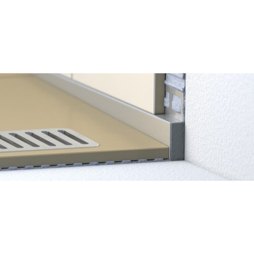 Stěnový profil levá Havos kartáčovaný, nerez, délka 100 cm, výška hrany 10 mm, SPSTNRZK10100L