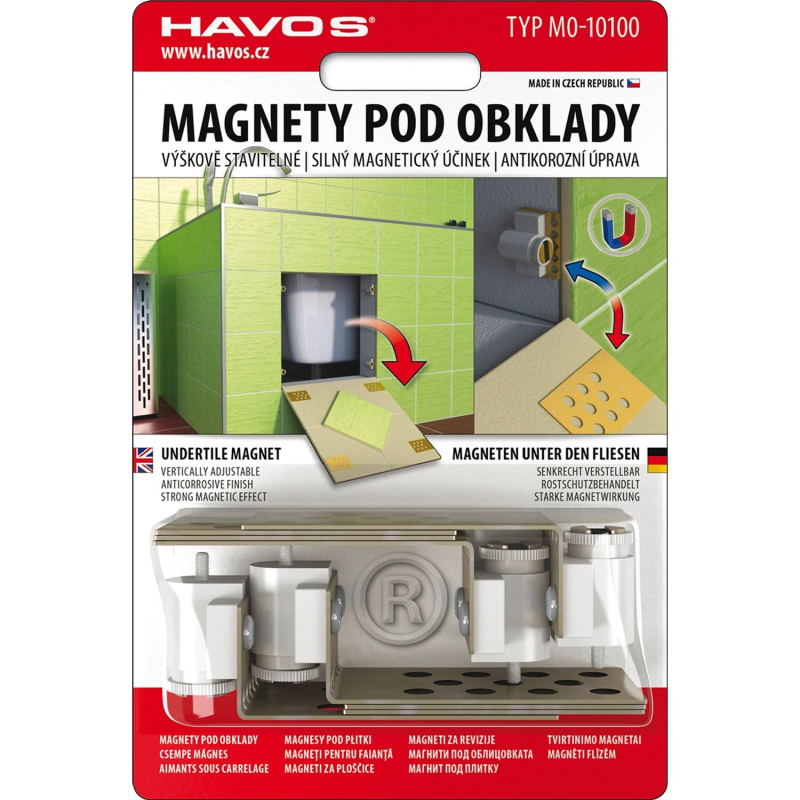 Magnety pod obklady stavitelné 4 ks