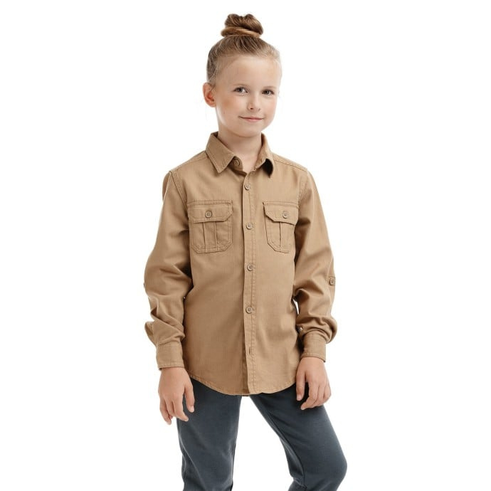 Bushman Dětská košile Malinalco, hnědá 140