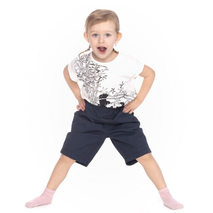 Bushman Dětské bavlněné kraťasy Caper, tmavě modré 128